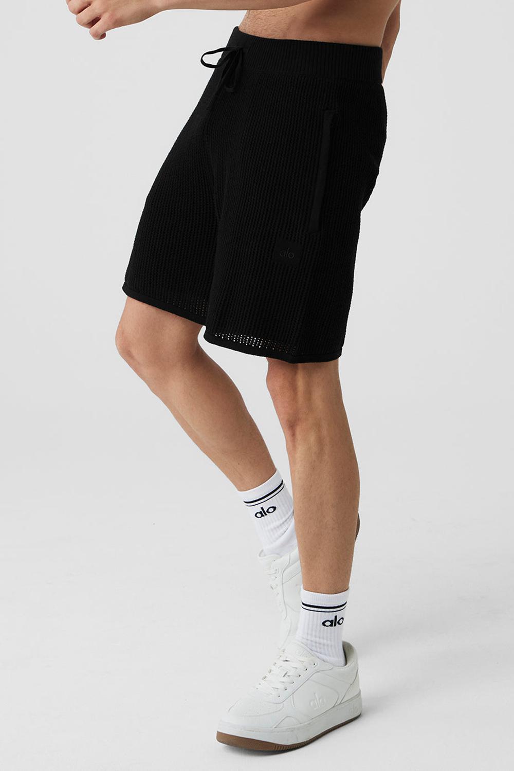 Short Alo Yoga Open-Knit Hombre Negras | España  AWTK-34956