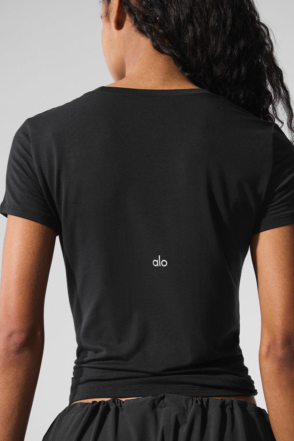 Short Sleeve Alo Yoga All Day Mujer Negras | España  THWM-26039