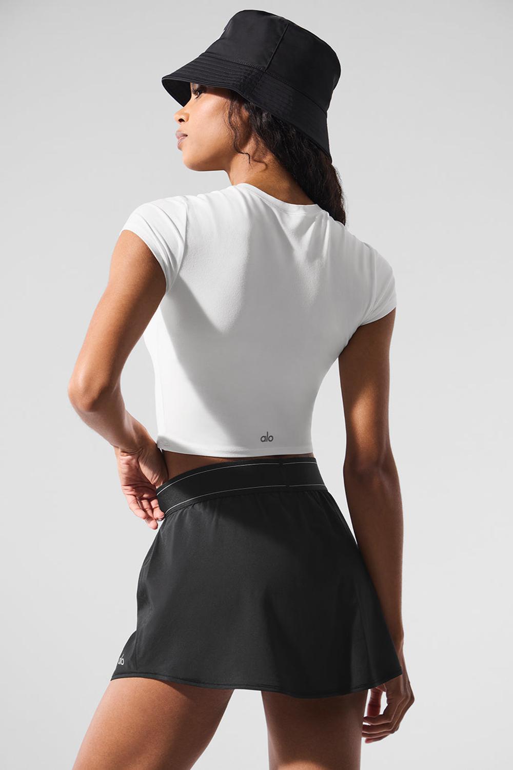 Short Sleeve Alo Yoga Alosoft Crop Finesse Mujer Blancas | España  DZXT-96547