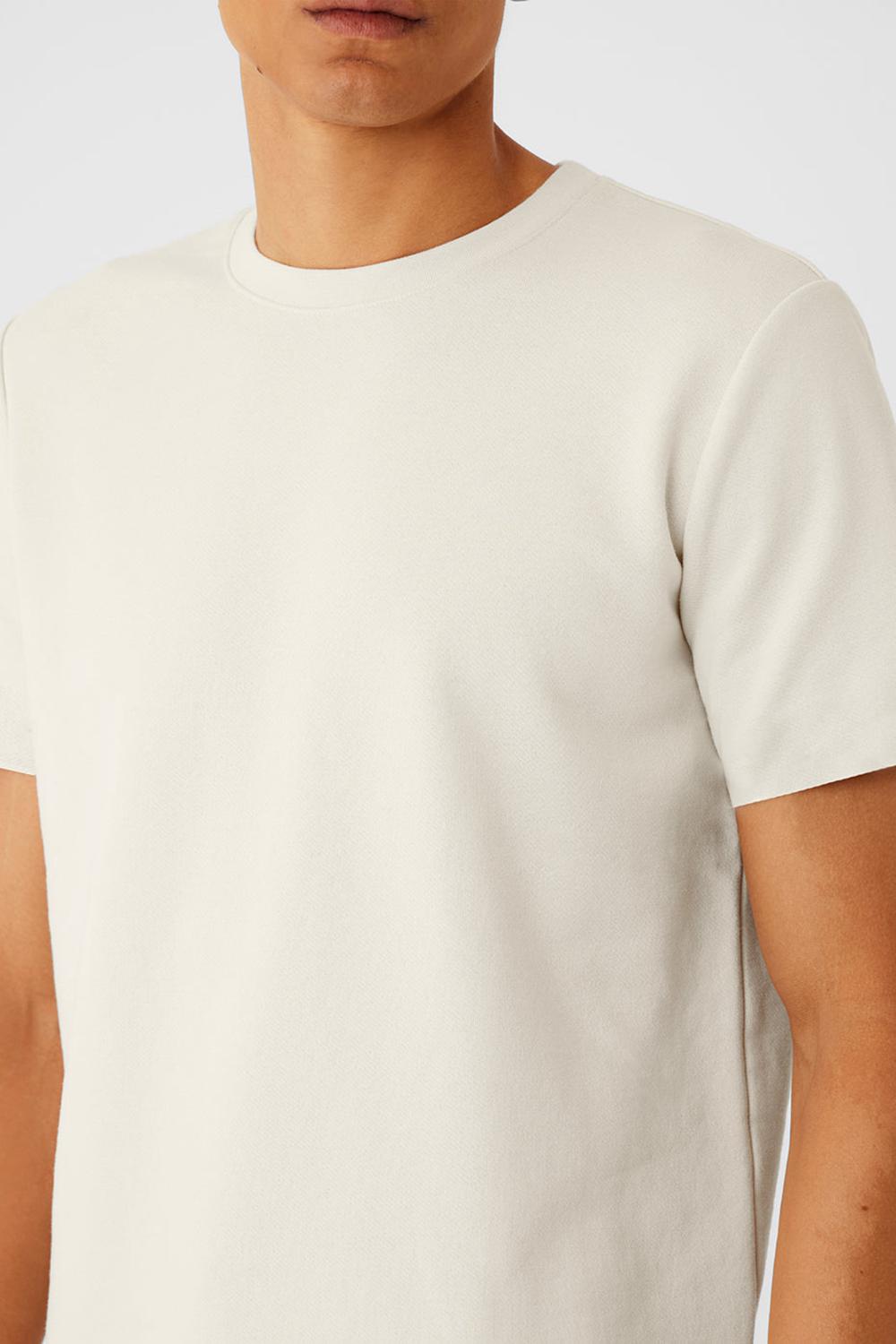 Short Sleeve Alo Yoga Chill Hombre Bone | España  RUJV-59812