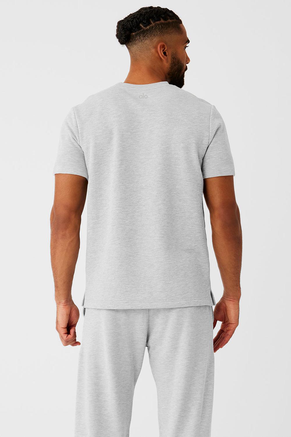 Short Sleeve Alo Yoga Chill Hombre Gris | España  XNQD-19382