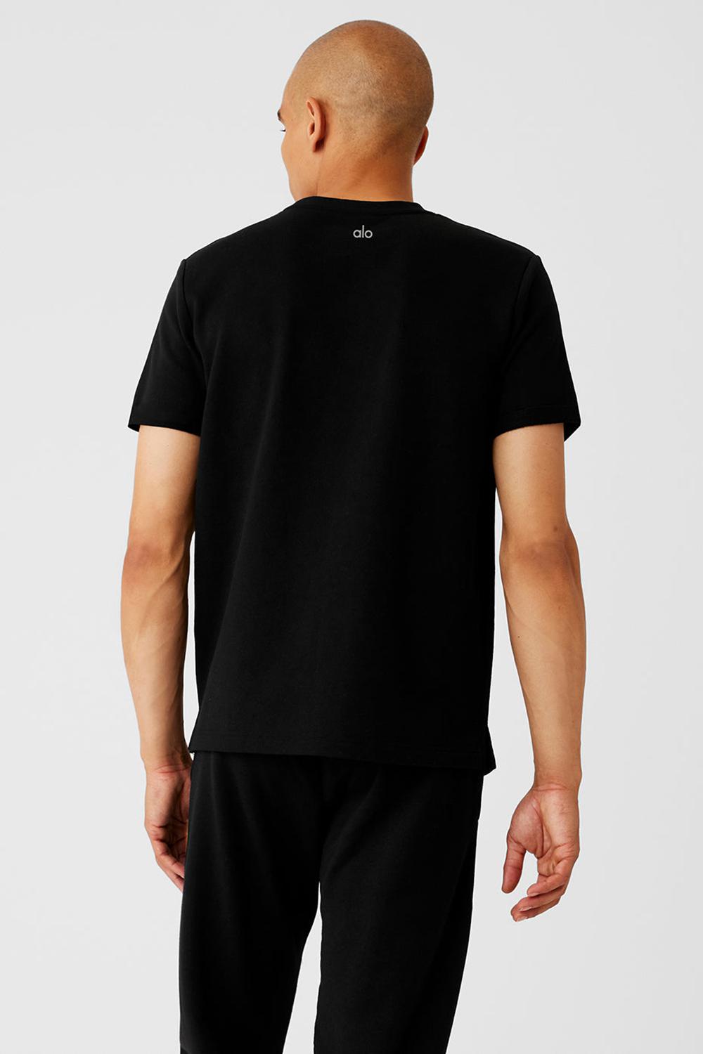 Short Sleeve Alo Yoga Chill Hombre Negras | España  DLZS-86329