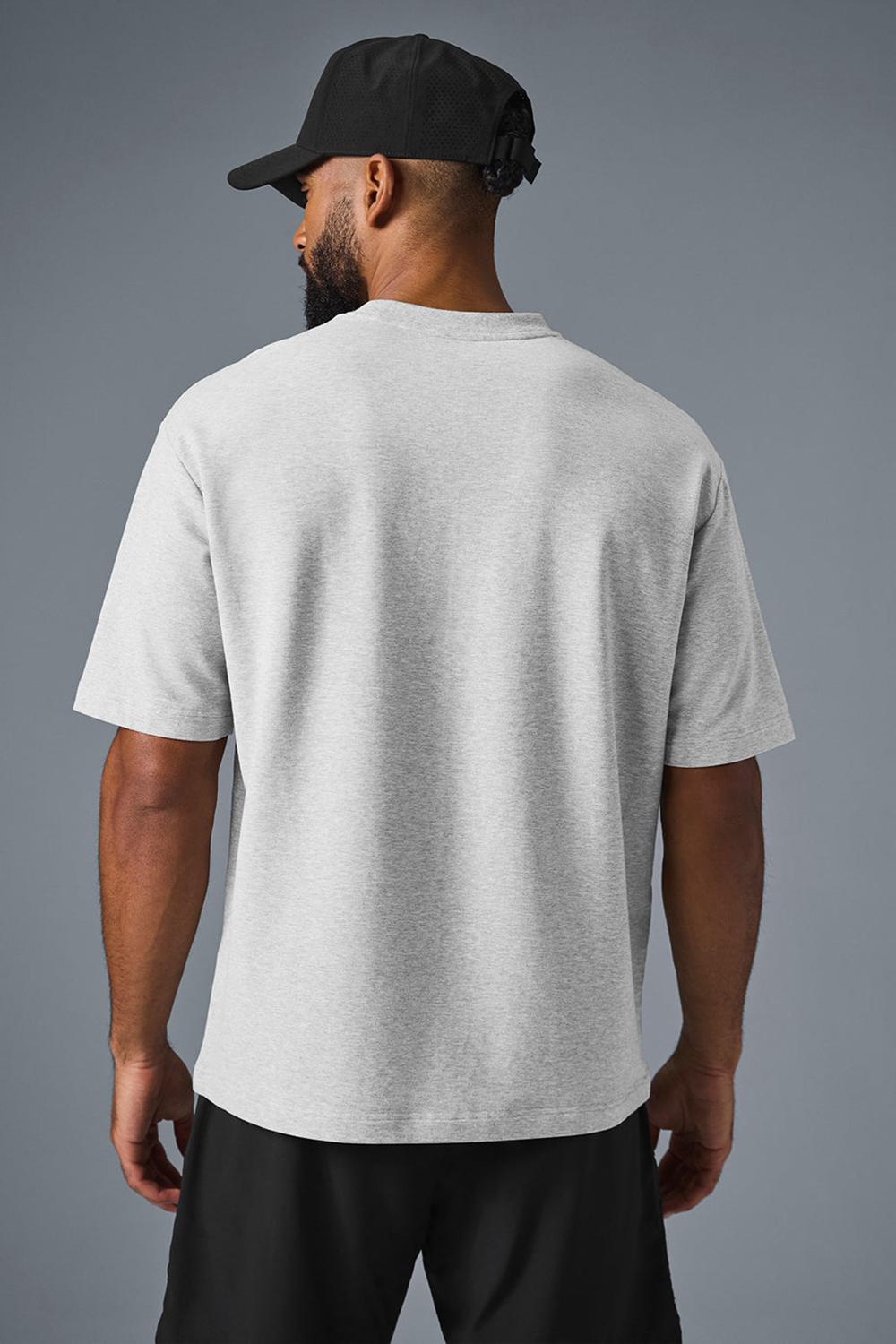 Short Sleeve Alo Yoga Double Take Hombre Gris | España  OYGK-46075