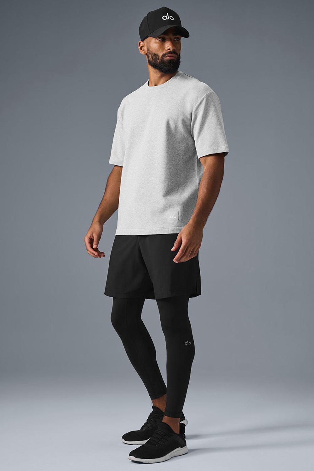 Short Sleeve Alo Yoga Double Take Hombre Gris | España  OYGK-46075