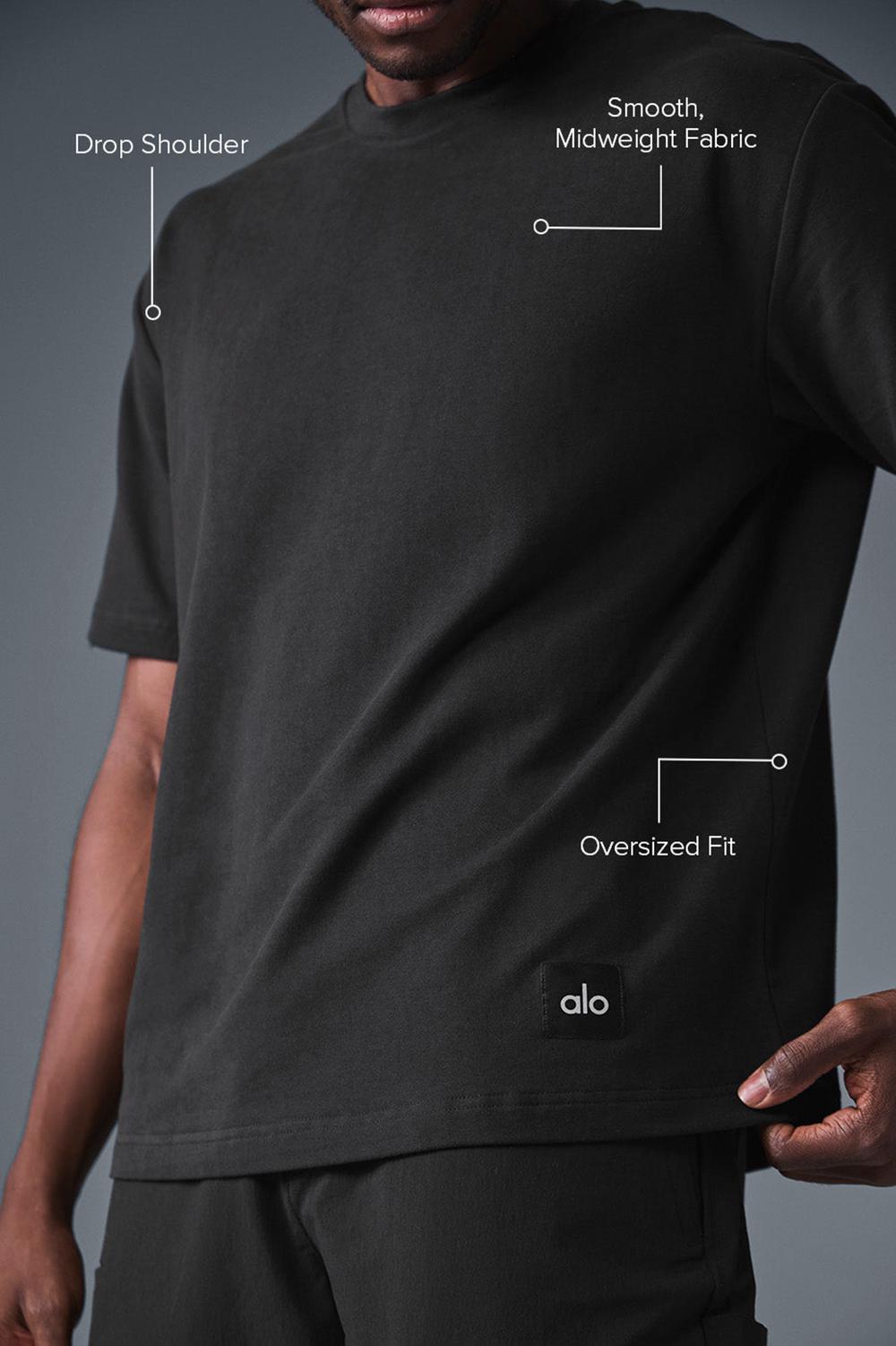 Short Sleeve Alo Yoga Double Take Hombre Negras | España  KJMI-43167