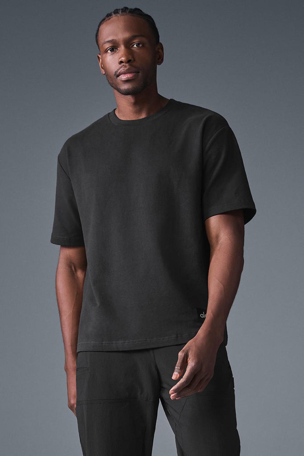 Short Sleeve Alo Yoga Double Take Hombre Negras | España  KJMI-43167