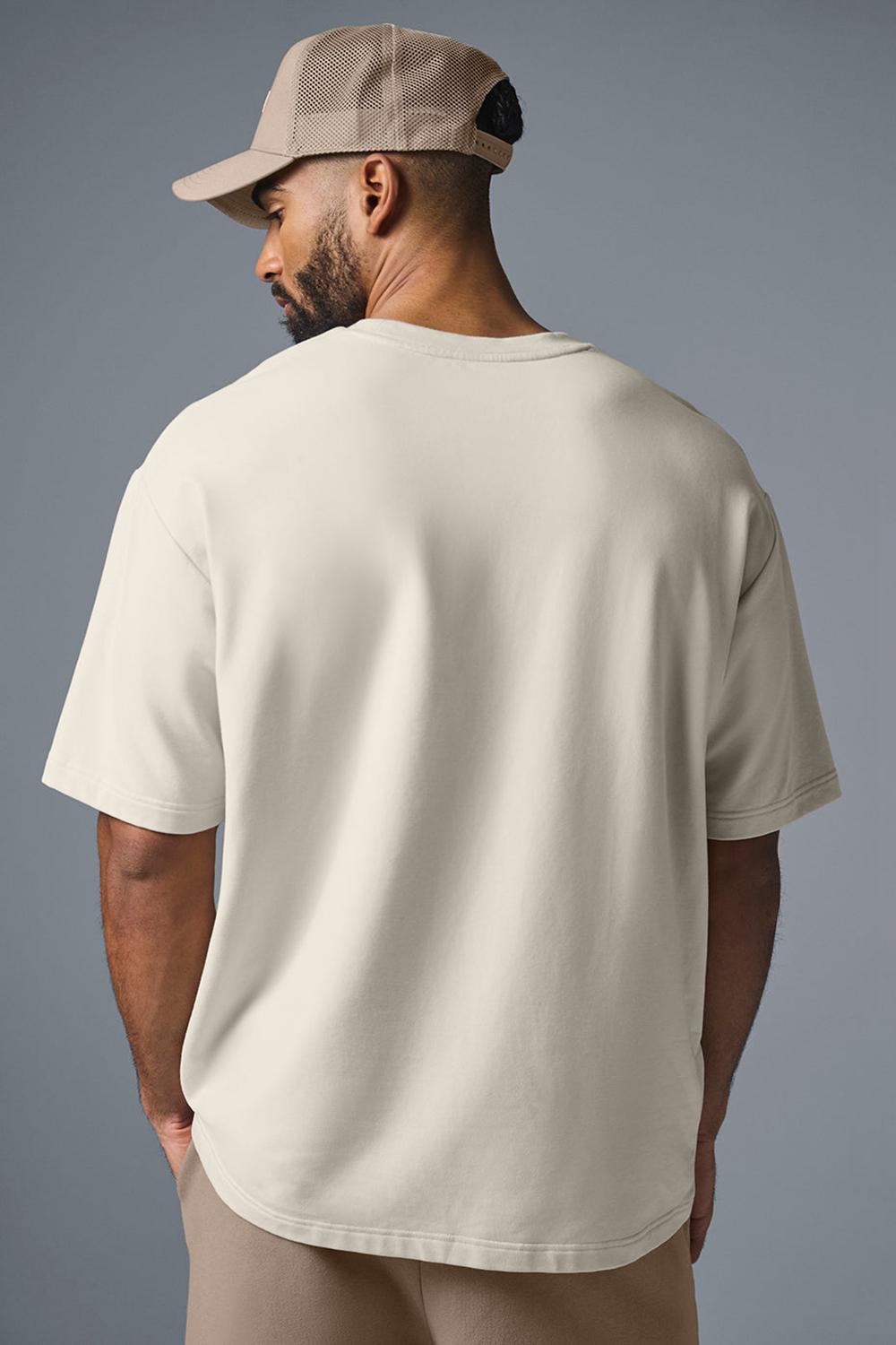 Short Sleeve Alo Yoga Double Take Hombre Bone | España  HTFM-05819