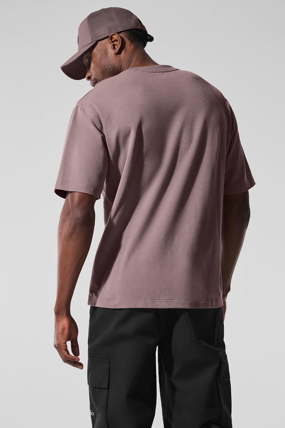 Short Sleeve Alo Yoga Double Take Hombre Mushroom | España  ASJW-78432