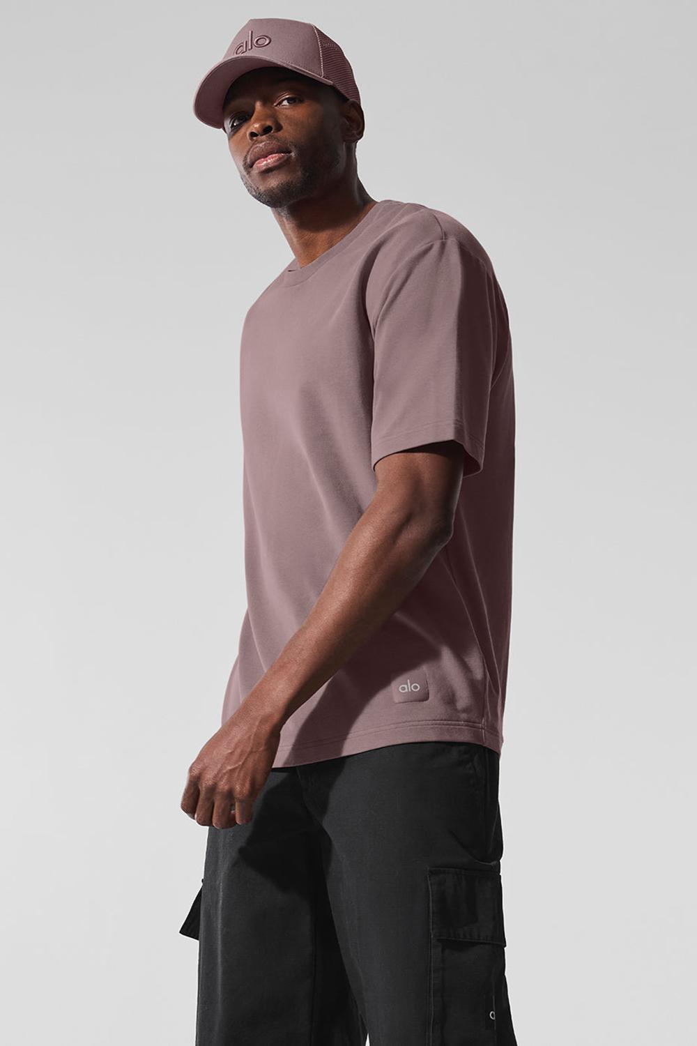 Short Sleeve Alo Yoga Double Take Hombre Mushroom | España  ASJW-78432