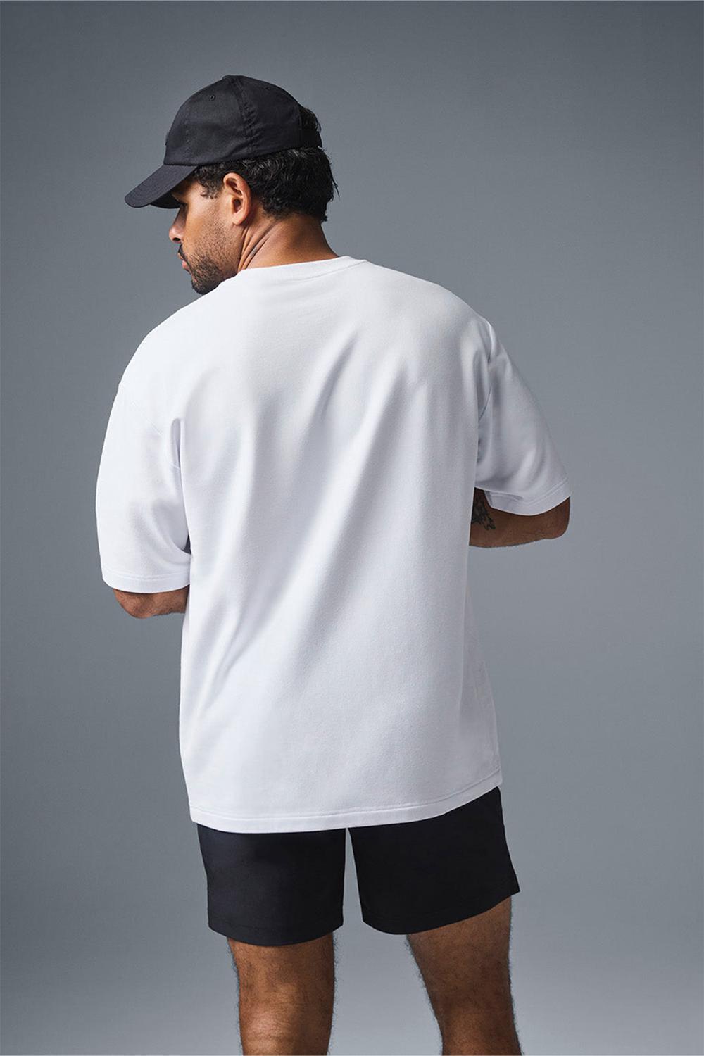 Short Sleeve Alo Yoga Double Take Hombre Blancas | España  ITMK-31582