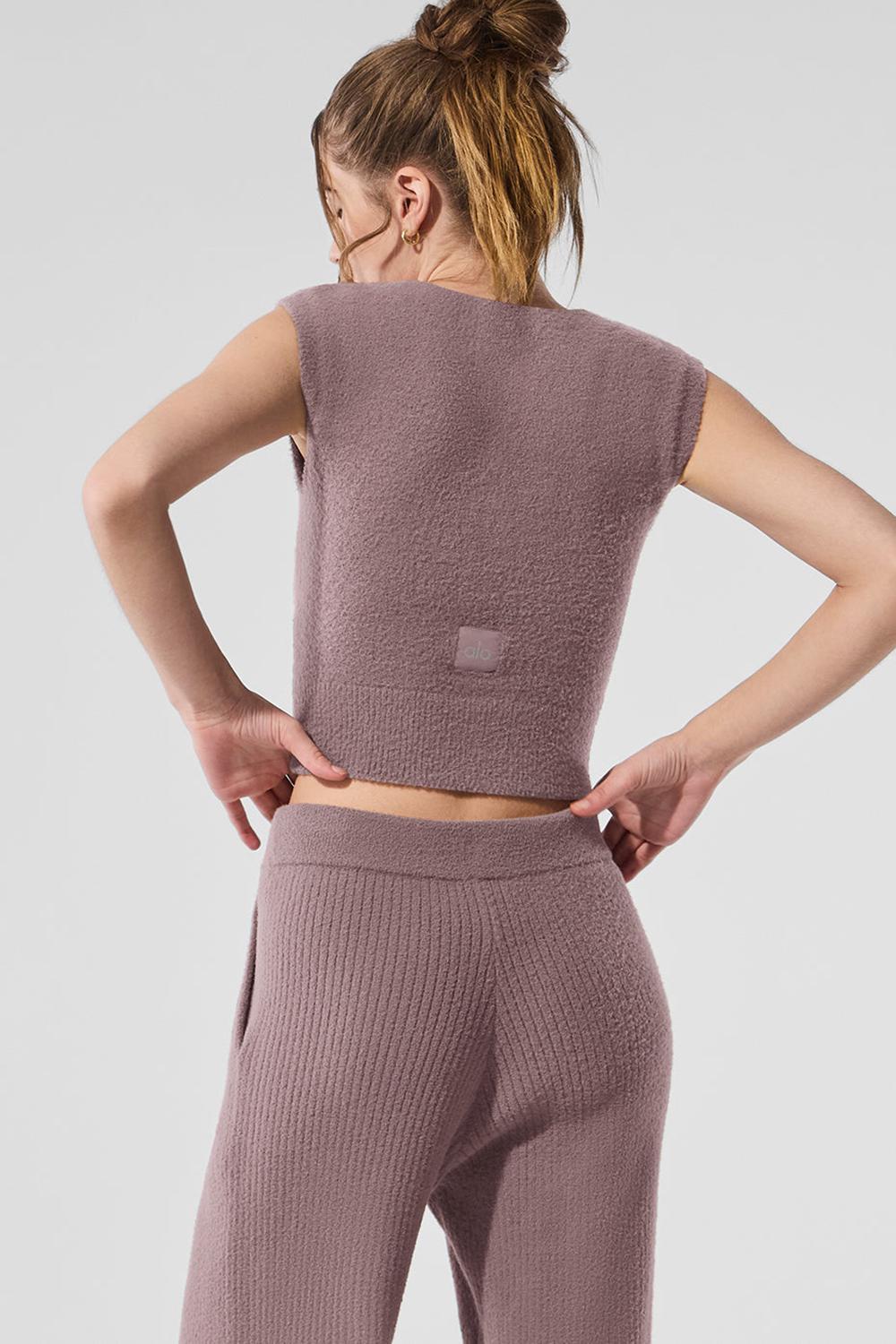Short Sleeve Alo Yoga Snuggle Up Mujer Mushroom | España  QGPL-68249