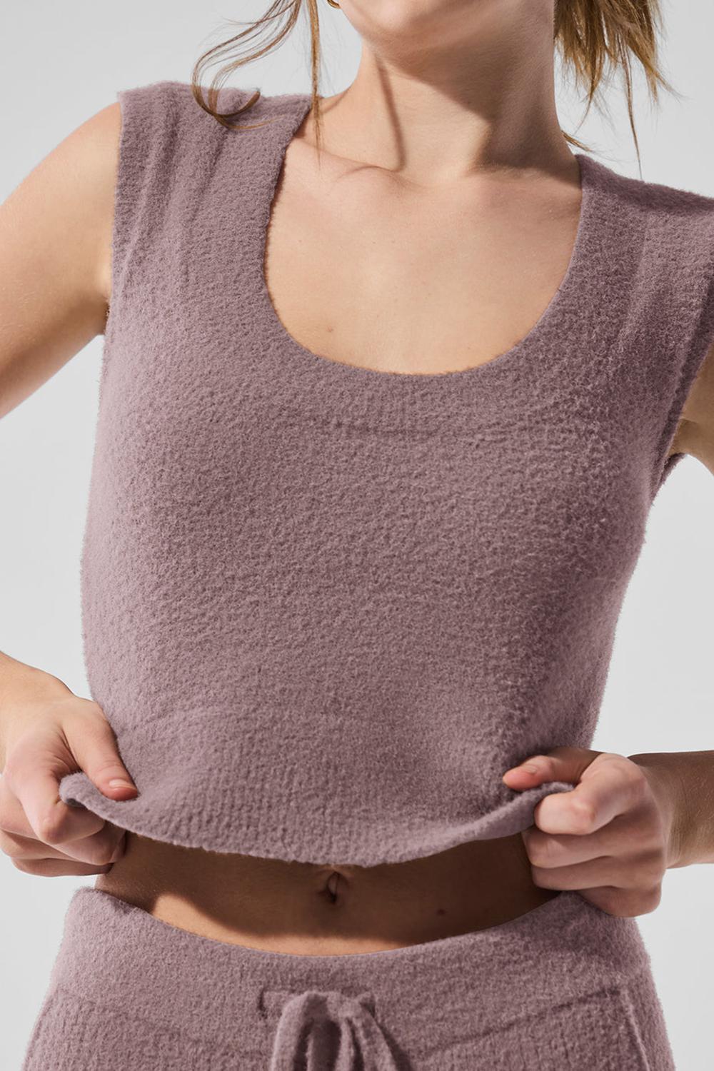 Short Sleeve Alo Yoga Snuggle Up Mujer Mushroom | España  QGPL-68249