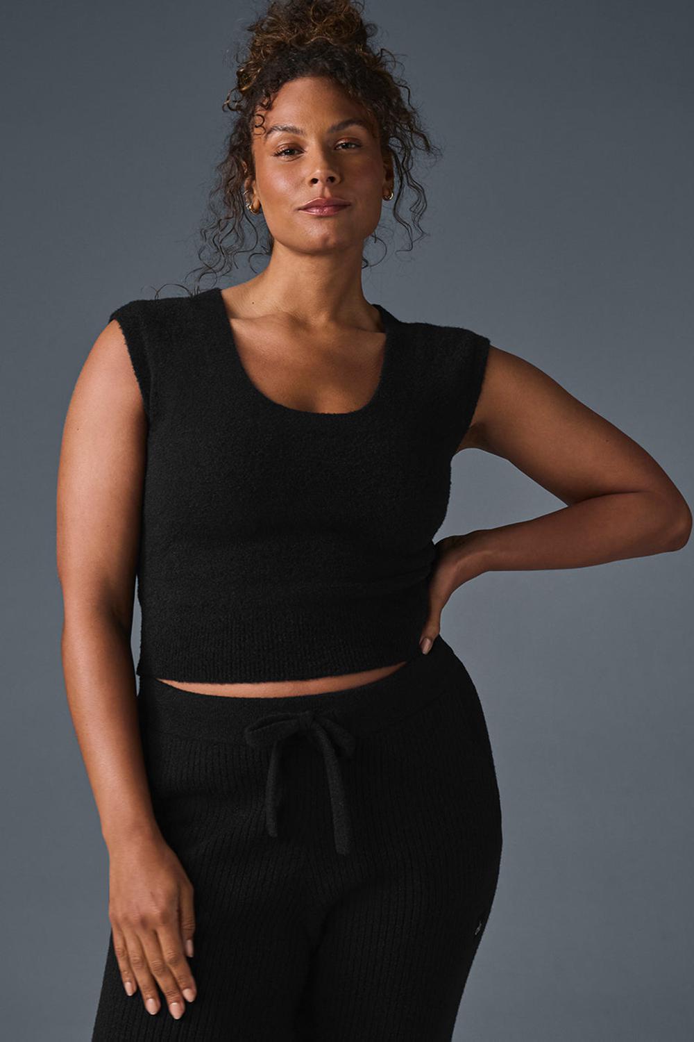 Short Sleeve Alo Yoga Snuggle Up Mujer Negras | España  QHYT-17065