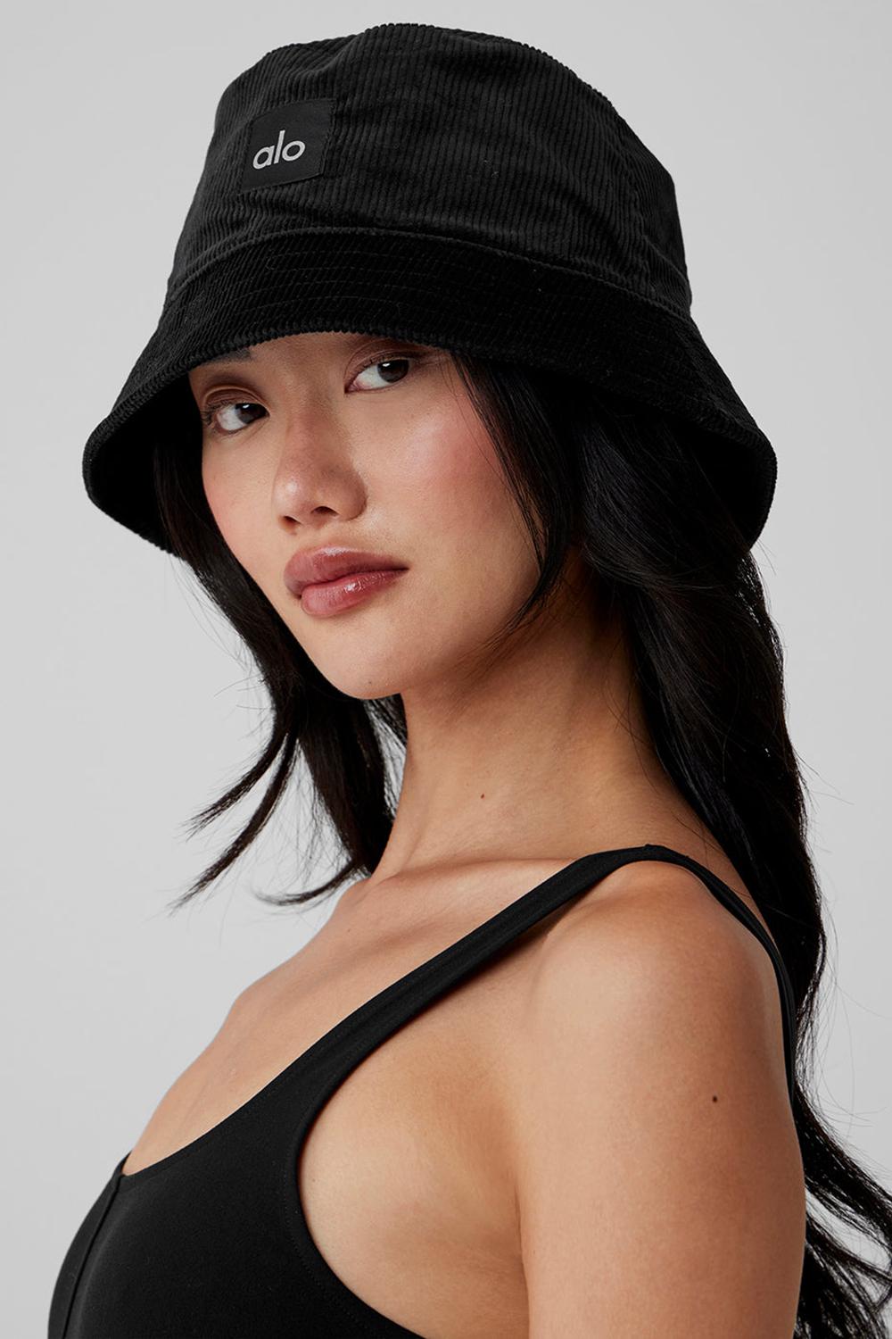 Sombreros De Pescador Alo Yoga Corduroy Neighborhood Mujer Negras | España  CBUY-37846
