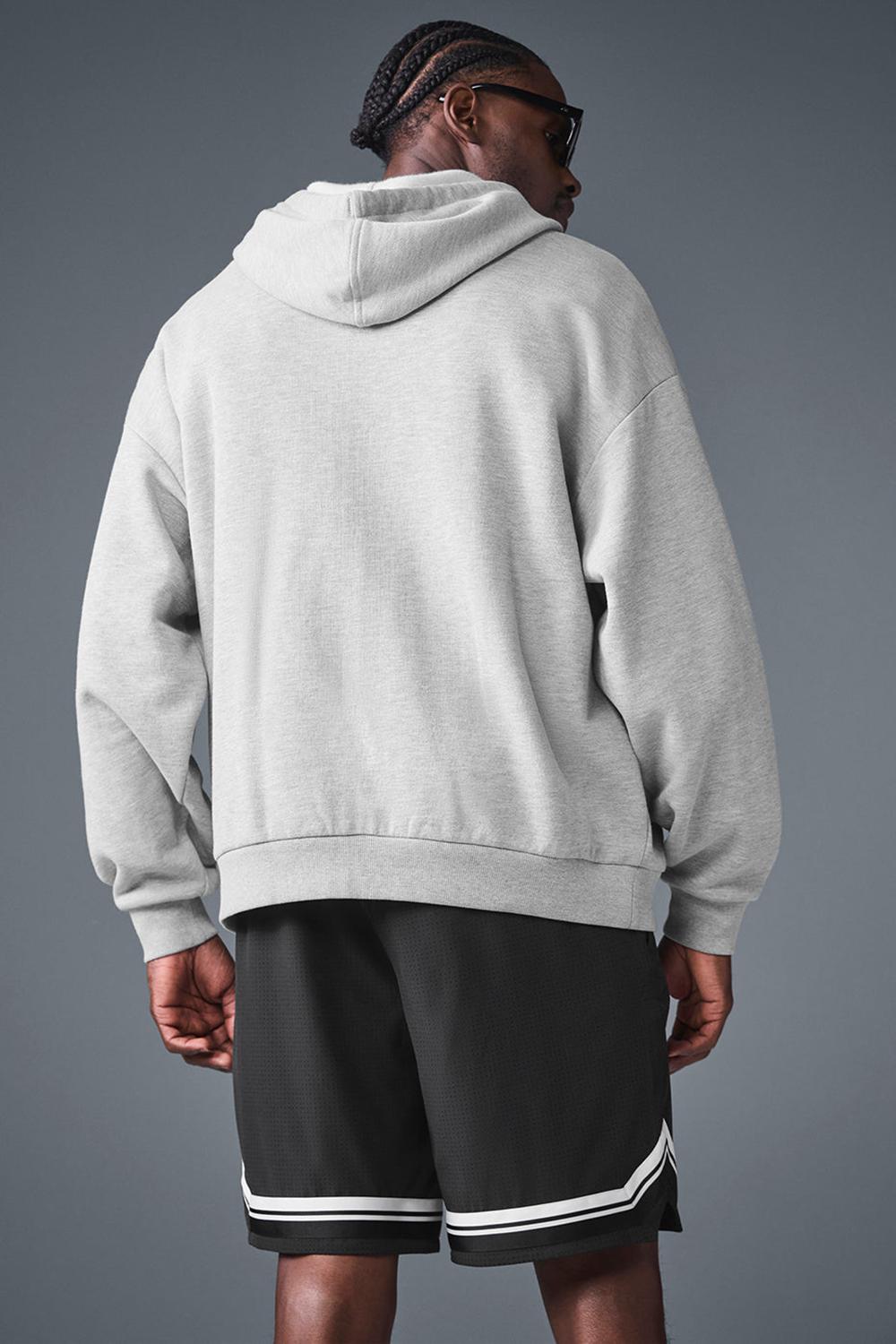 Sudadera con Capucha Alo Yoga Accolade Full Zip Hombre Gris | España  QOPG-46017