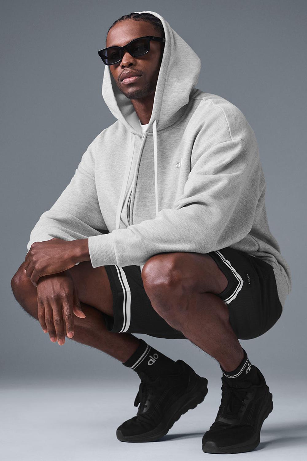 Sudadera con Capucha Alo Yoga Accolade Full Zip Hombre Gris | España  QOPG-46017