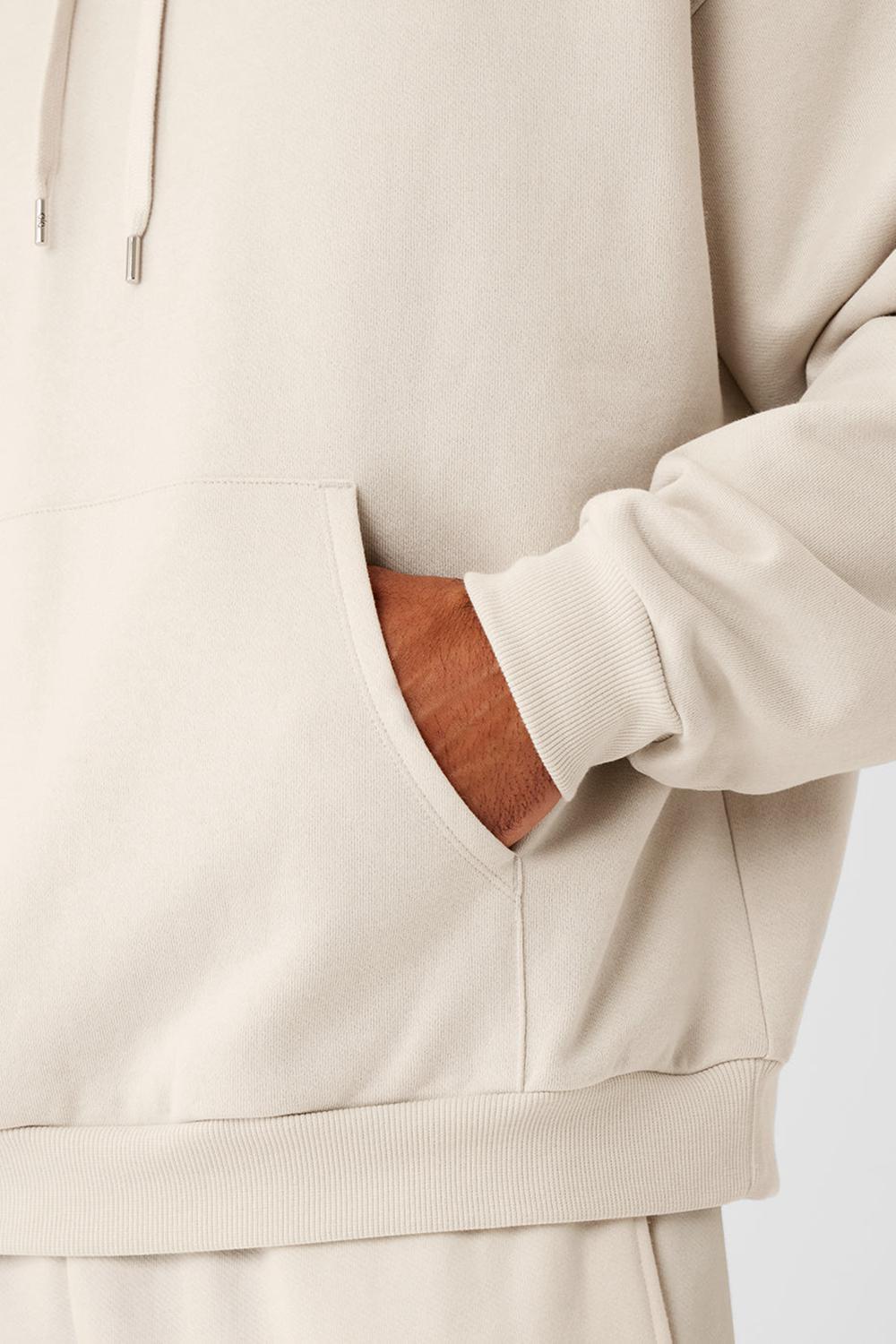 Sudadera con Capucha Alo Yoga Accolade Hombre Bone | España  RFGM-39406