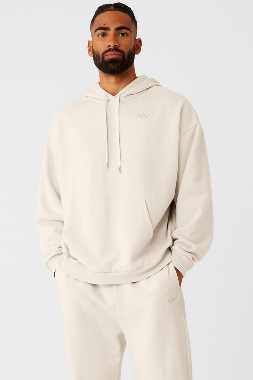 Sudadera con Capucha Alo Yoga Accolade Hombre Bone | España  RFGM-39406