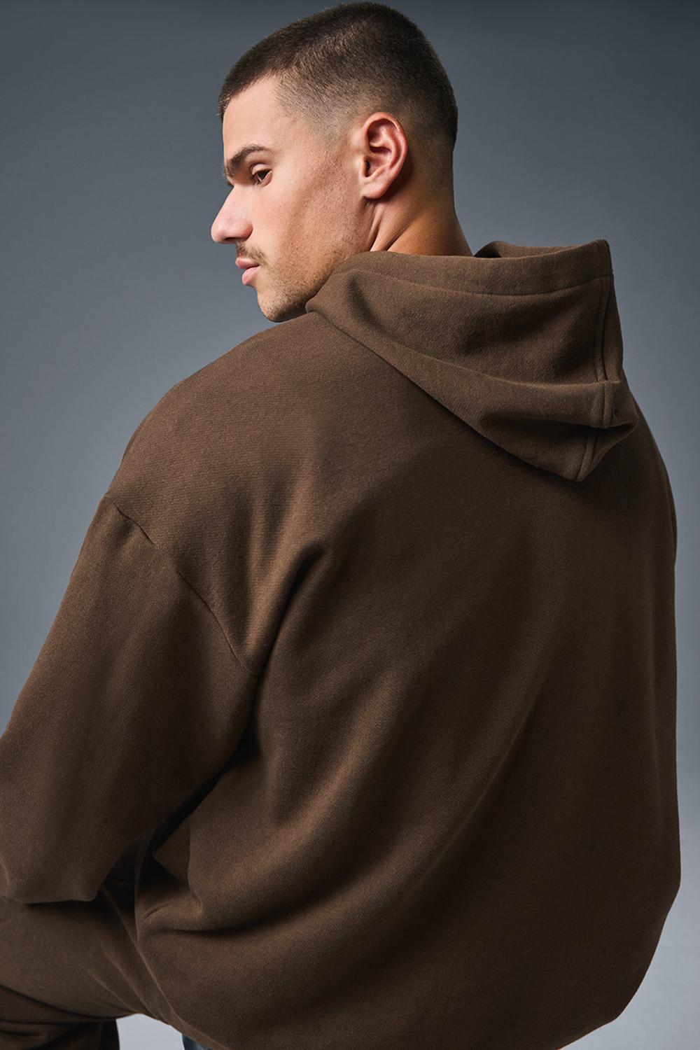 Sudadera con Capucha Alo Yoga Accolade Hombre Espresso | España  MWKA-49215