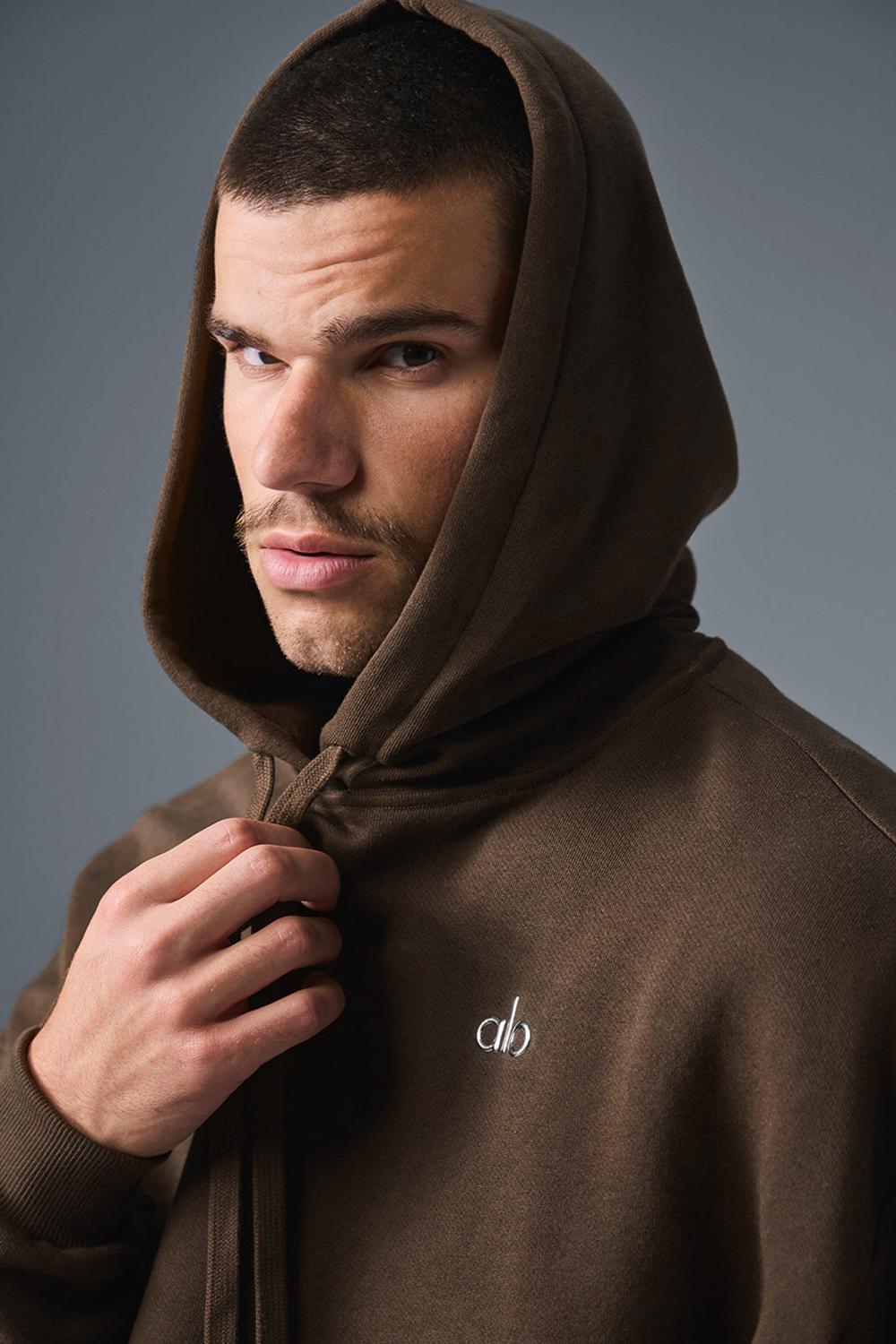 Sudadera con Capucha Alo Yoga Accolade Hombre Espresso | España  MWKA-49215
