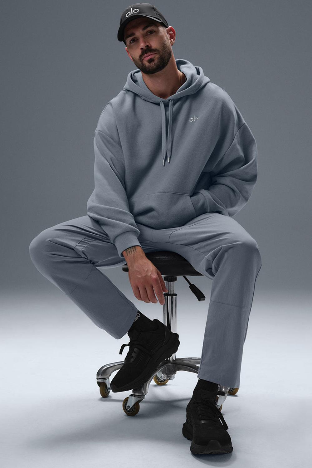 Sudadera con Capucha Alo Yoga Accolade Hombre Gris | España  IAML-72095