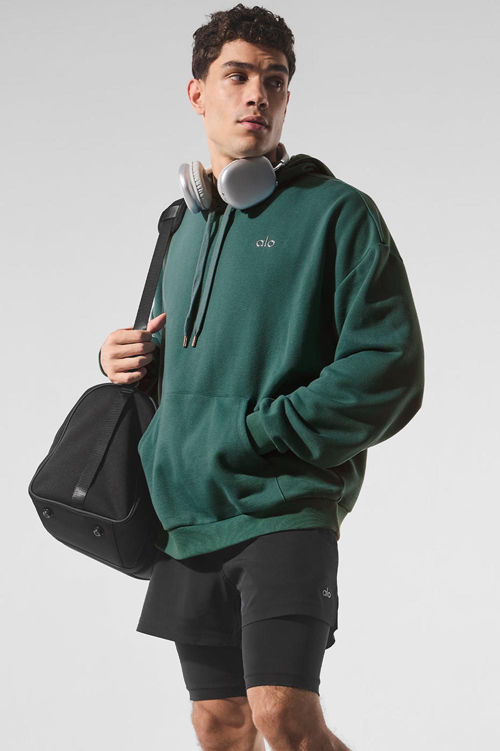 Sudadera con Capucha Alo Yoga Accolade Hombre Winter Ivy | España  XFYO-45893