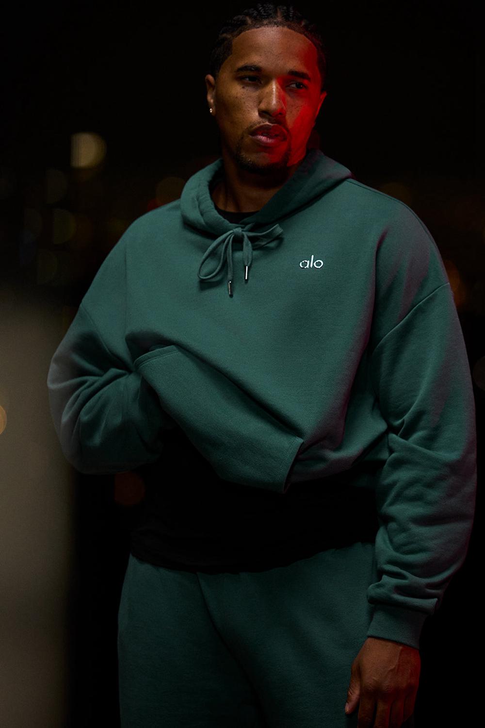Sudadera con Capucha Alo Yoga Accolade Hombre Winter Ivy | España  XFYO-45893
