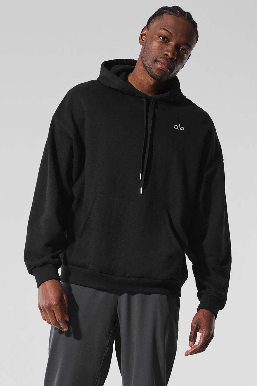 Sudadera con Capucha Alo Yoga Accolade Hombre Negras | España  WQPO-03782