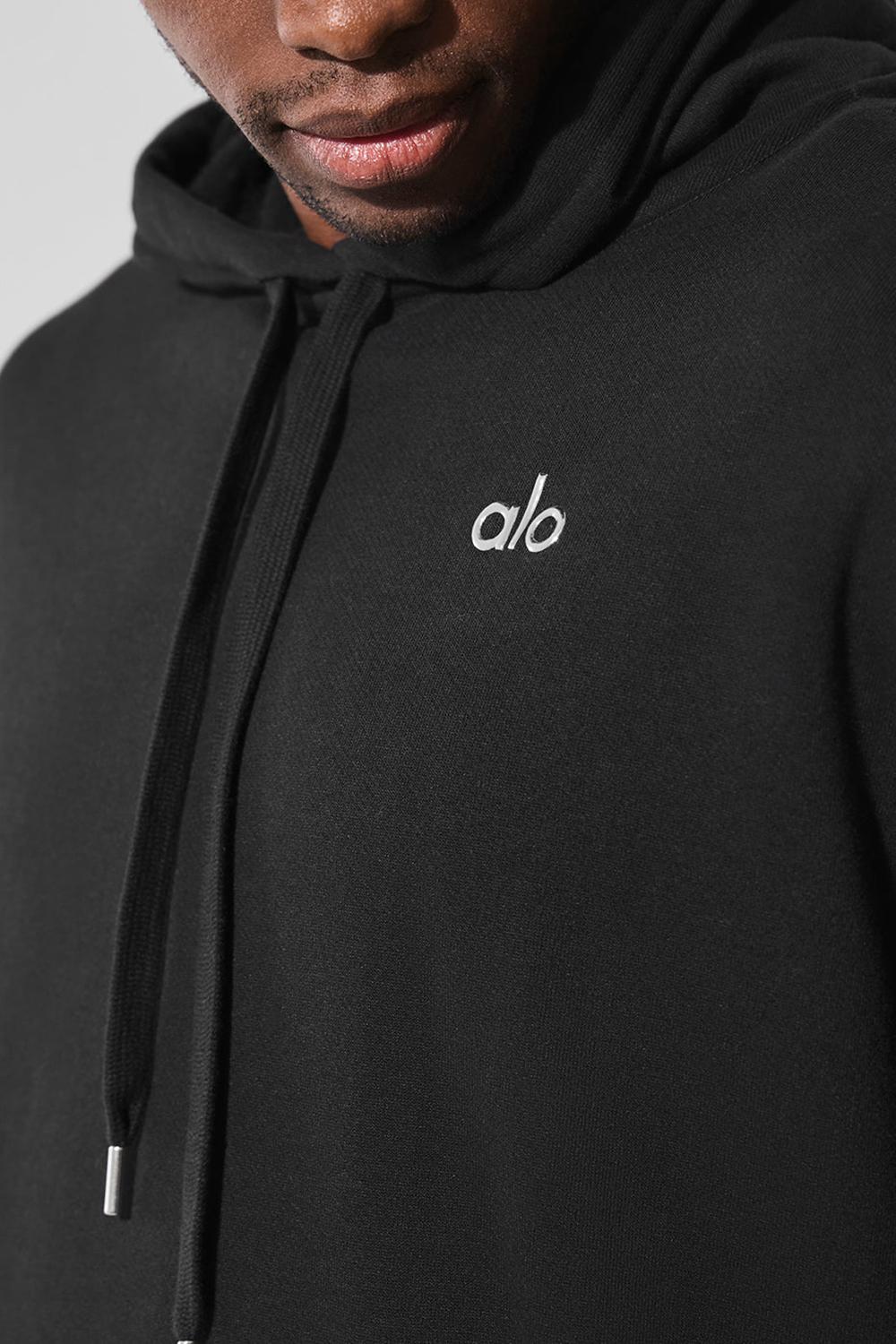 Sudadera con Capucha Alo Yoga Accolade Hombre Negras | España  WQPO-03782