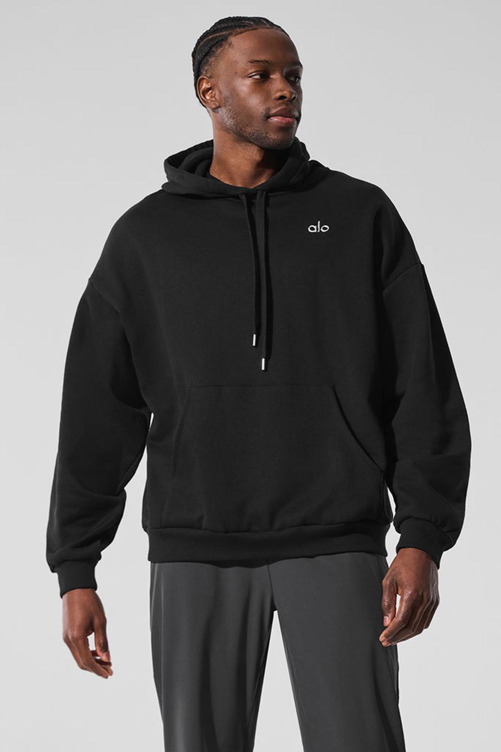 Sudadera con Capucha Alo Yoga Accolade Hombre Negras | España  WQPO-03782