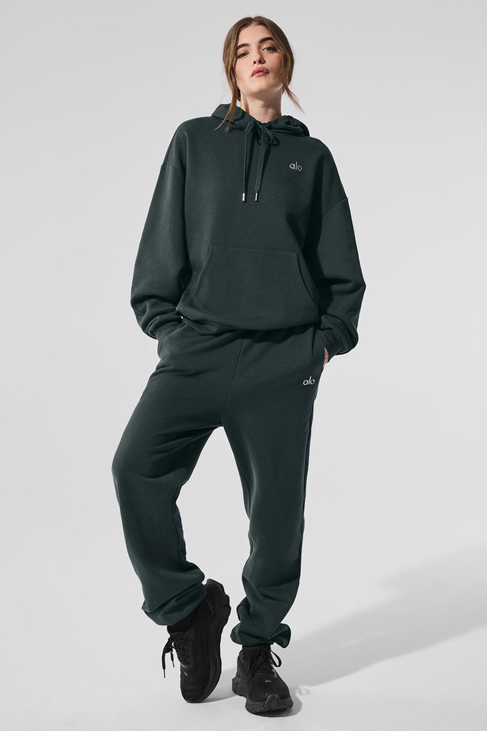 Sudadera con Capucha Alo Yoga Accolade Mujer Verde | España  DLIP-57301
