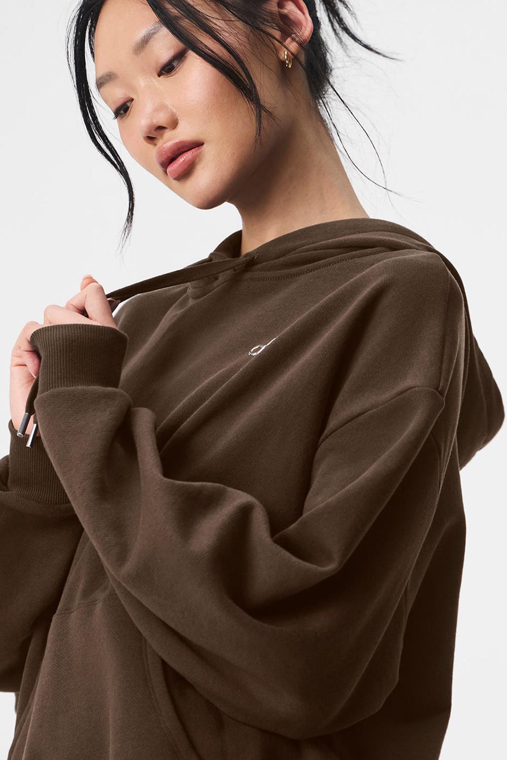 Sudadera con Capucha Alo Yoga Accolade Mujer Espresso | España  IBHA-54326