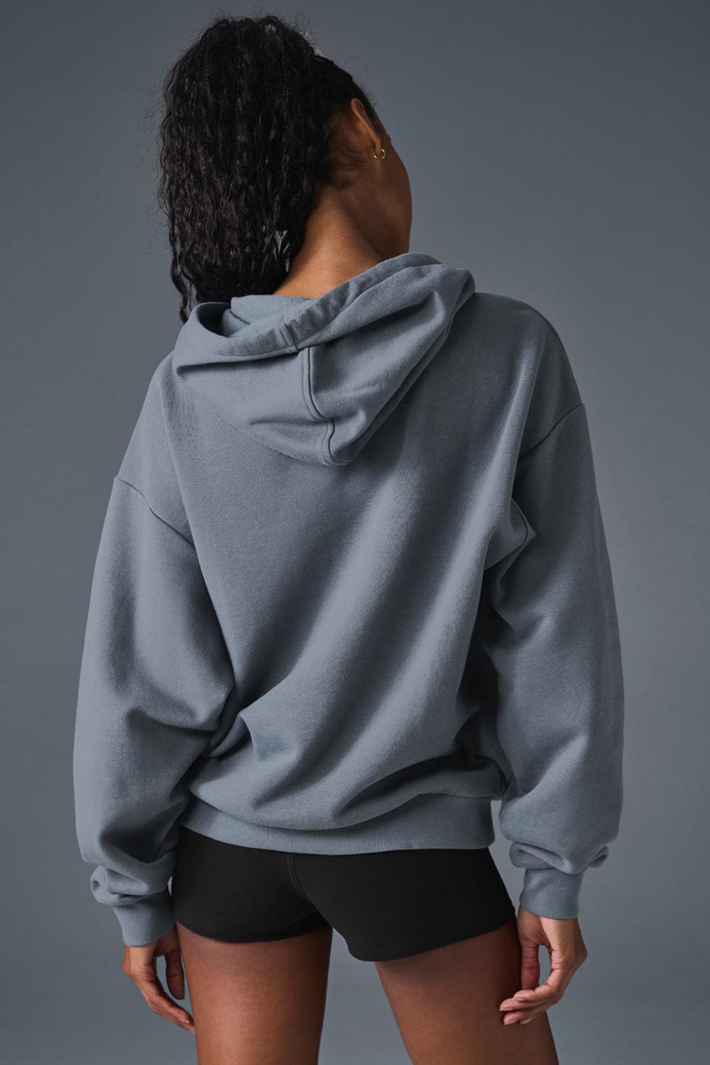 Sudadera con Capucha Alo Yoga Accolade Mujer Gris | España  PQSE-42610