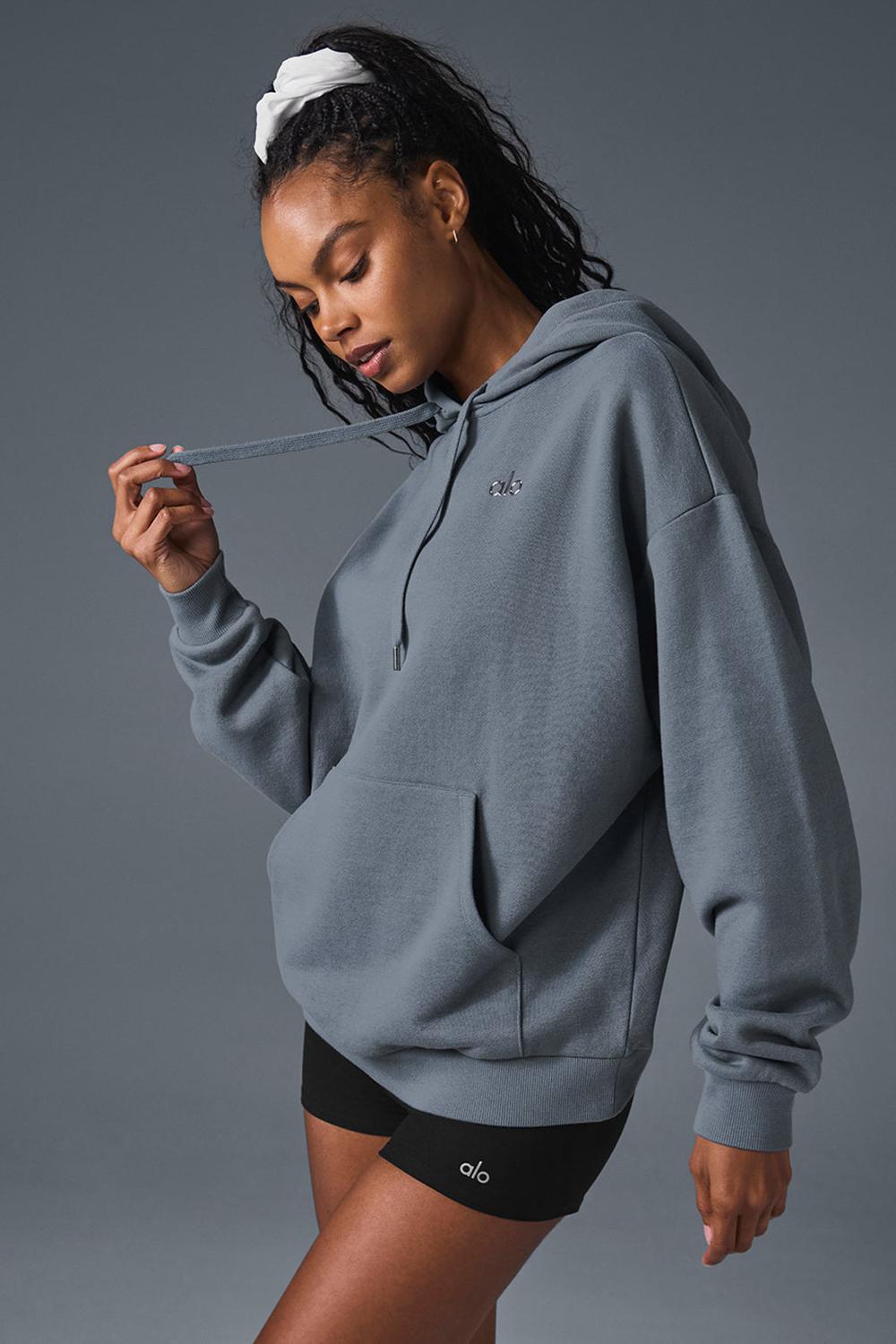 Sudadera con Capucha Alo Yoga Accolade Mujer Gris | España  PQSE-42610