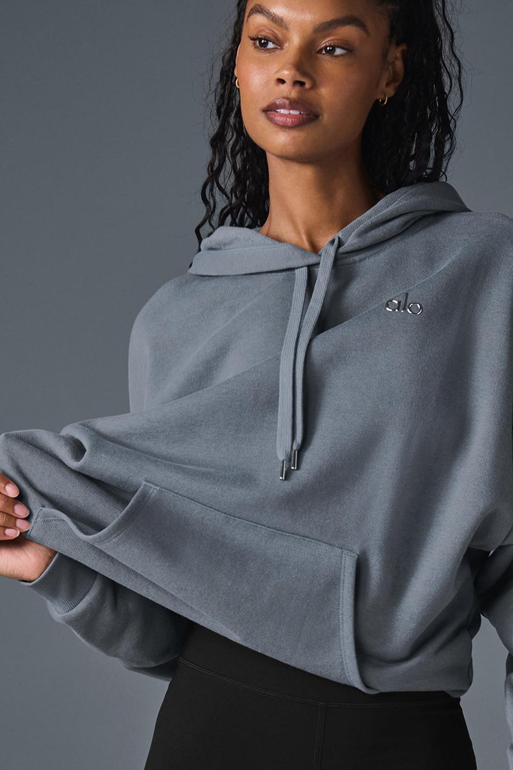 Sudadera con Capucha Alo Yoga Accolade Mujer Gris | España  PQSE-42610
