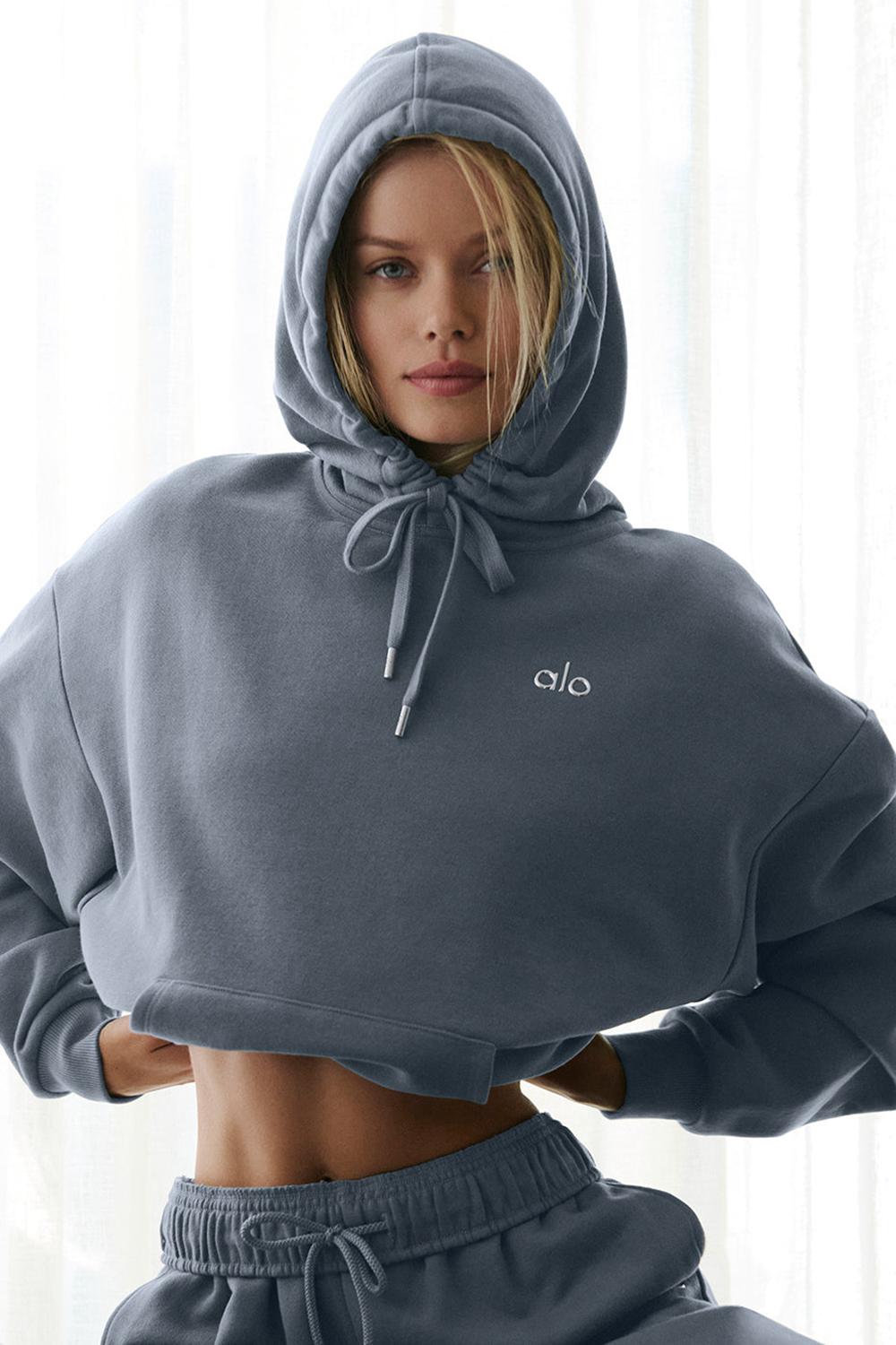 Sudadera con Capucha Alo Yoga Accolade Mujer Gris | España  PQSE-42610