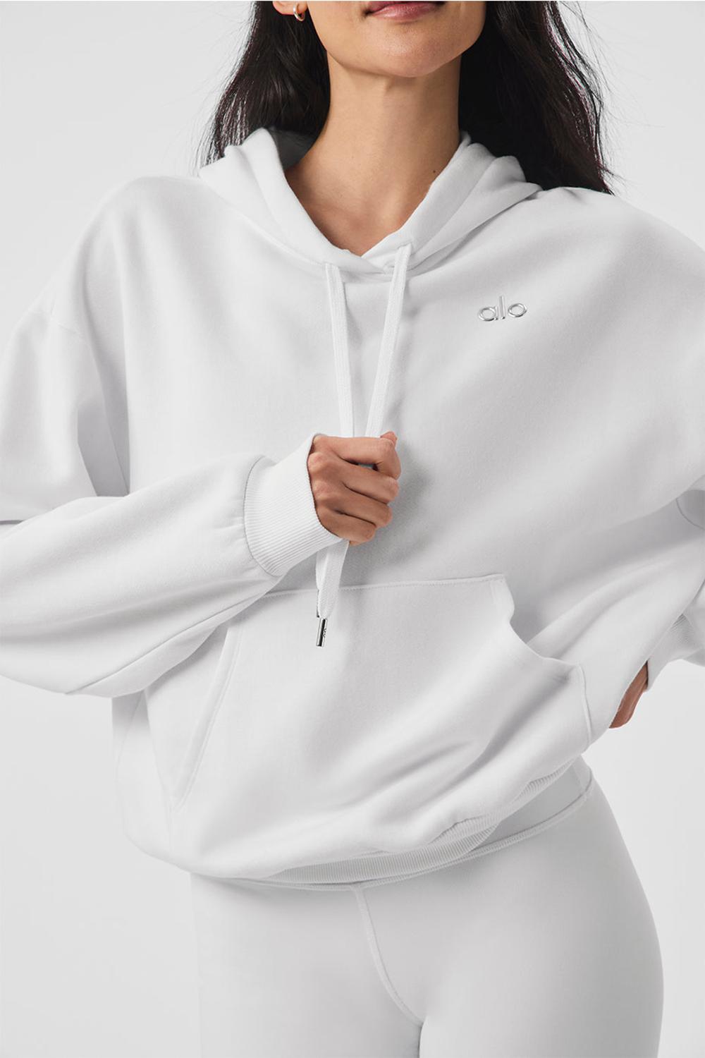 Sudadera con Capucha Alo Yoga Accolade Mujer Blancas | España  CAVM-51326