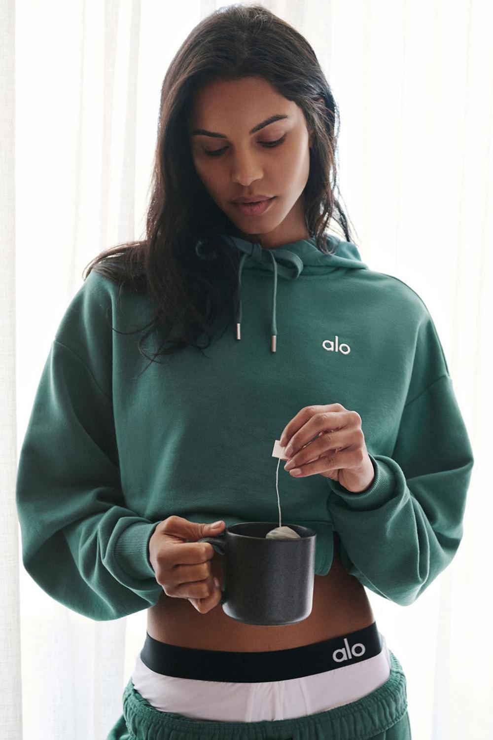 Sudadera con Capucha Alo Yoga Accolade Mujer Winter Ivy | España  XITK-28794