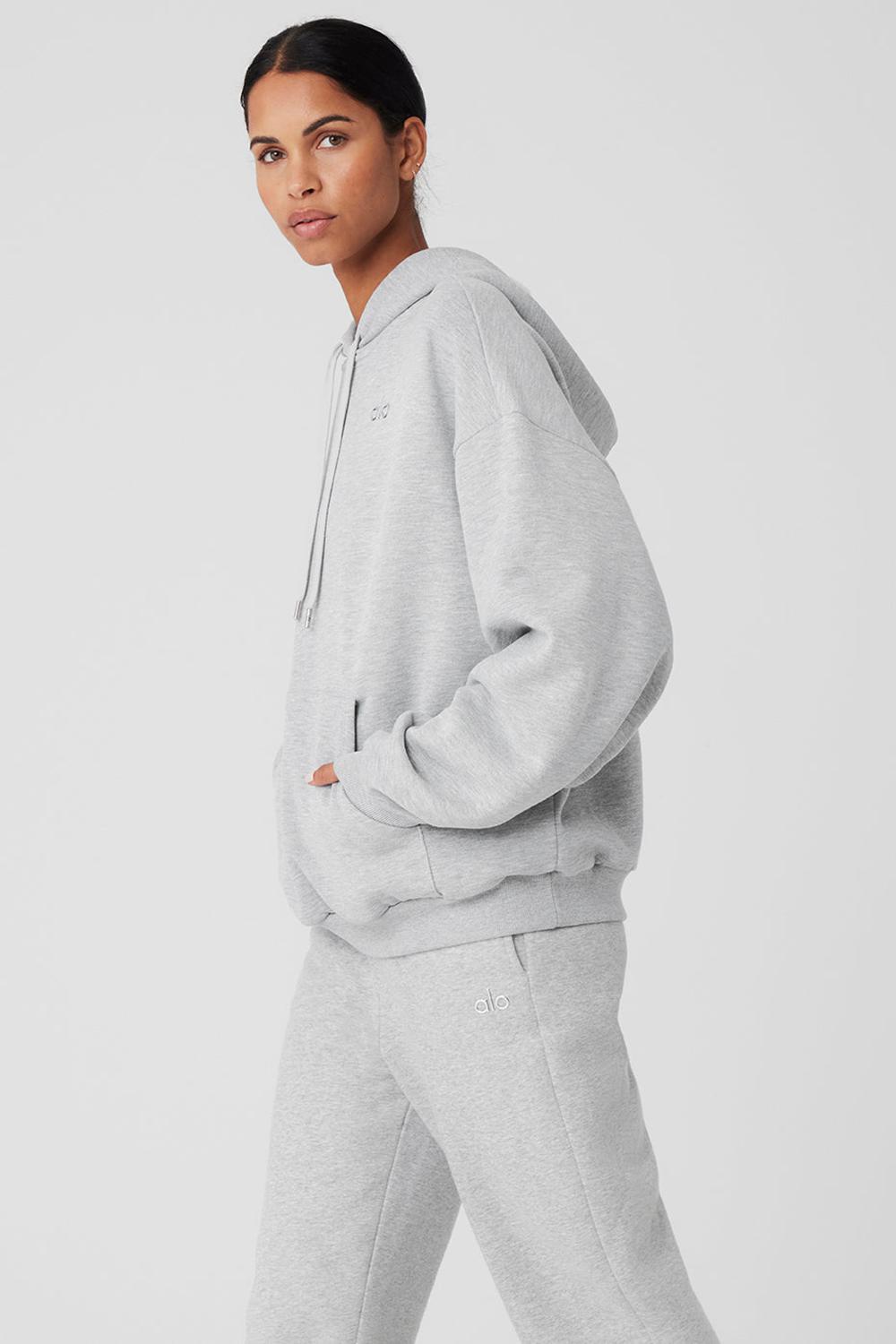 Sudadera con Capucha Alo Yoga Accolade Mujer Gris | España  YNKV-79026