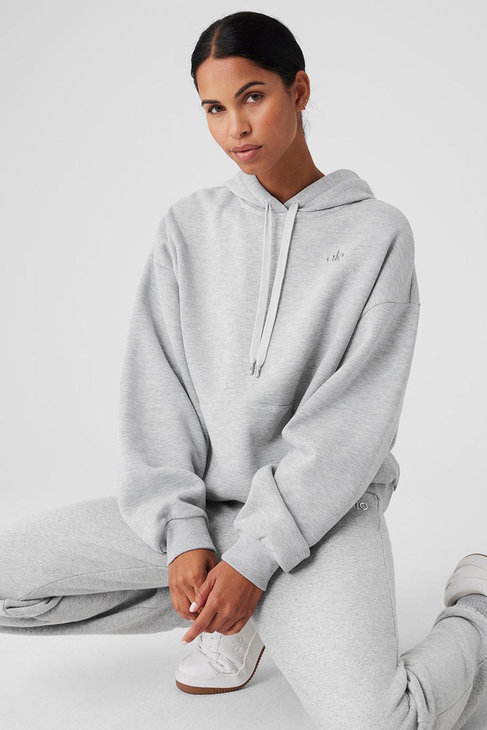 Sudadera con Capucha Alo Yoga Accolade Mujer Gris | España  YNKV-79026