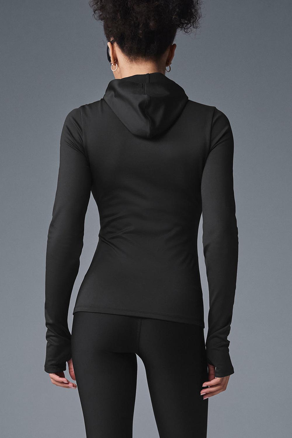 Sudadera con Capucha Alo Yoga Airlift Winter Warm Runner Mujer Negras | España  VYEO-10374
