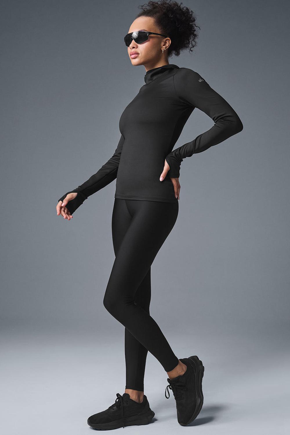 Sudadera con Capucha Alo Yoga Airlift Winter Warm Runner Mujer Negras | España  VYEO-10374