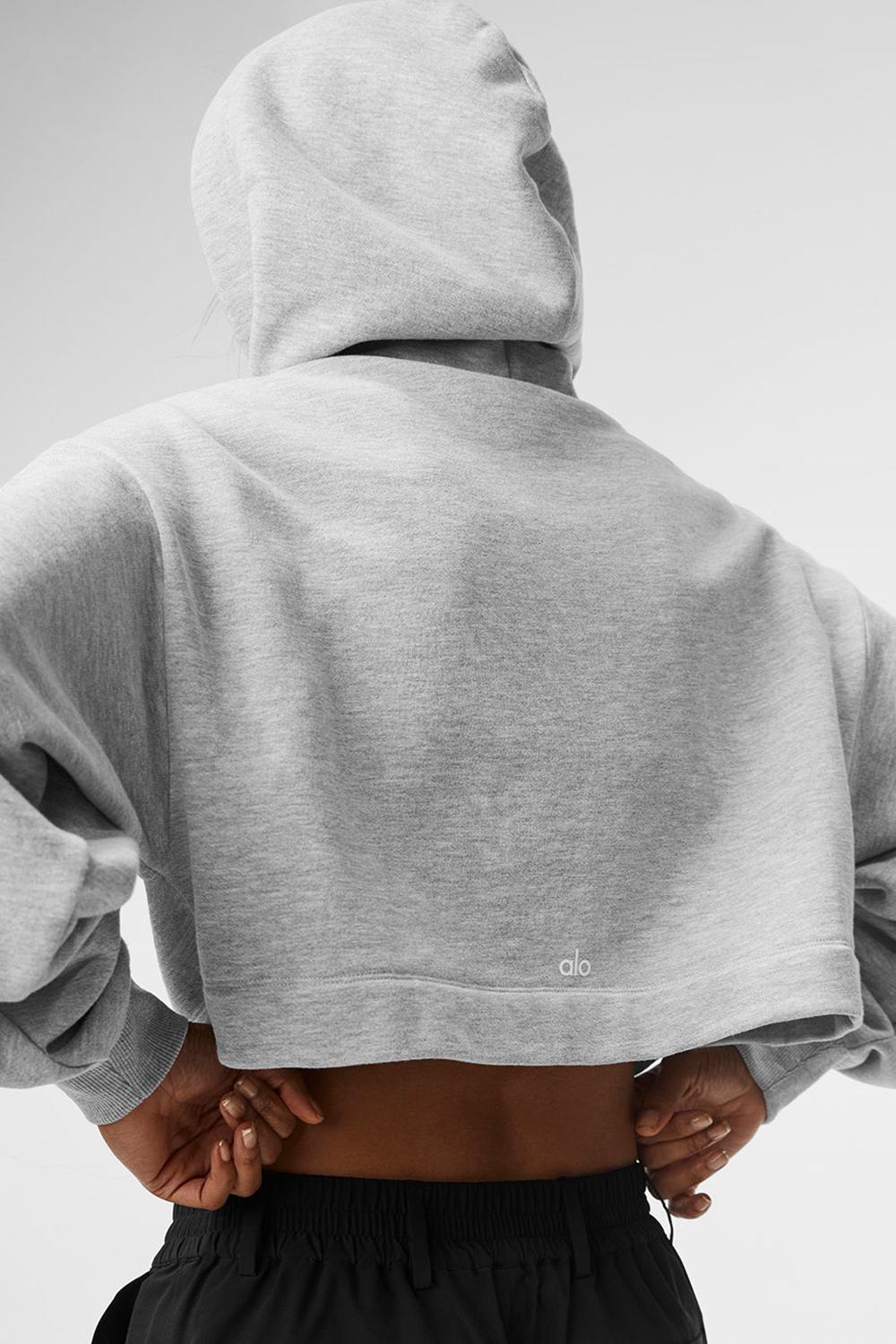 Sudadera con Capucha Alo Yoga Bae Mujer Gris | España  JIRM-09275