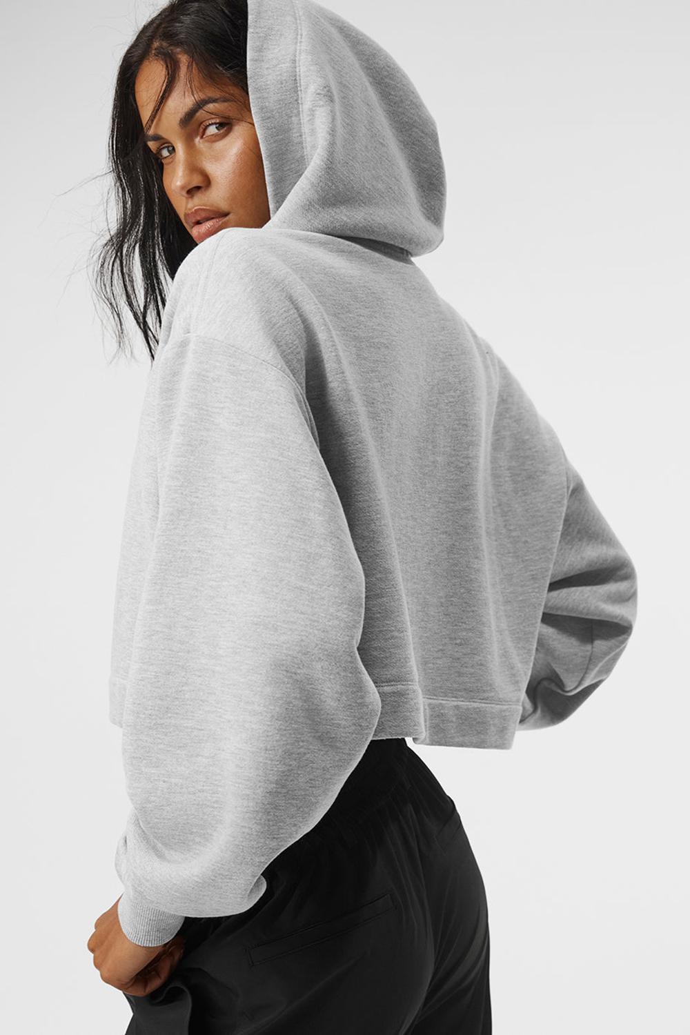 Sudadera con Capucha Alo Yoga Bae Mujer Gris | España  JIRM-09275