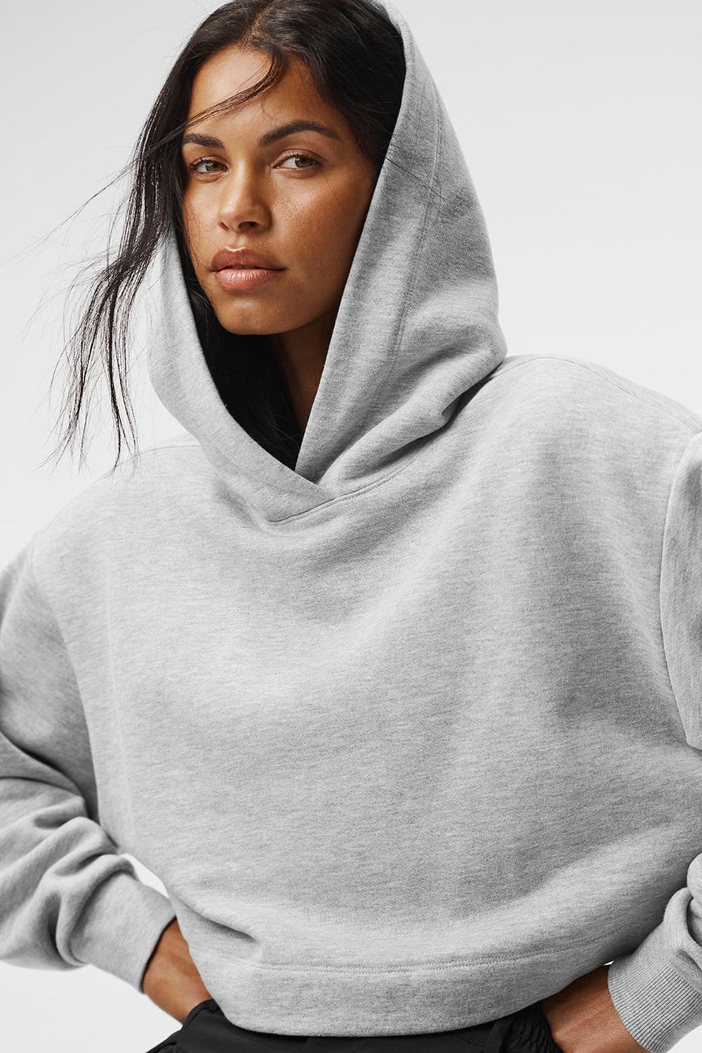 Sudadera con Capucha Alo Yoga Bae Mujer Gris | España  JIRM-09275