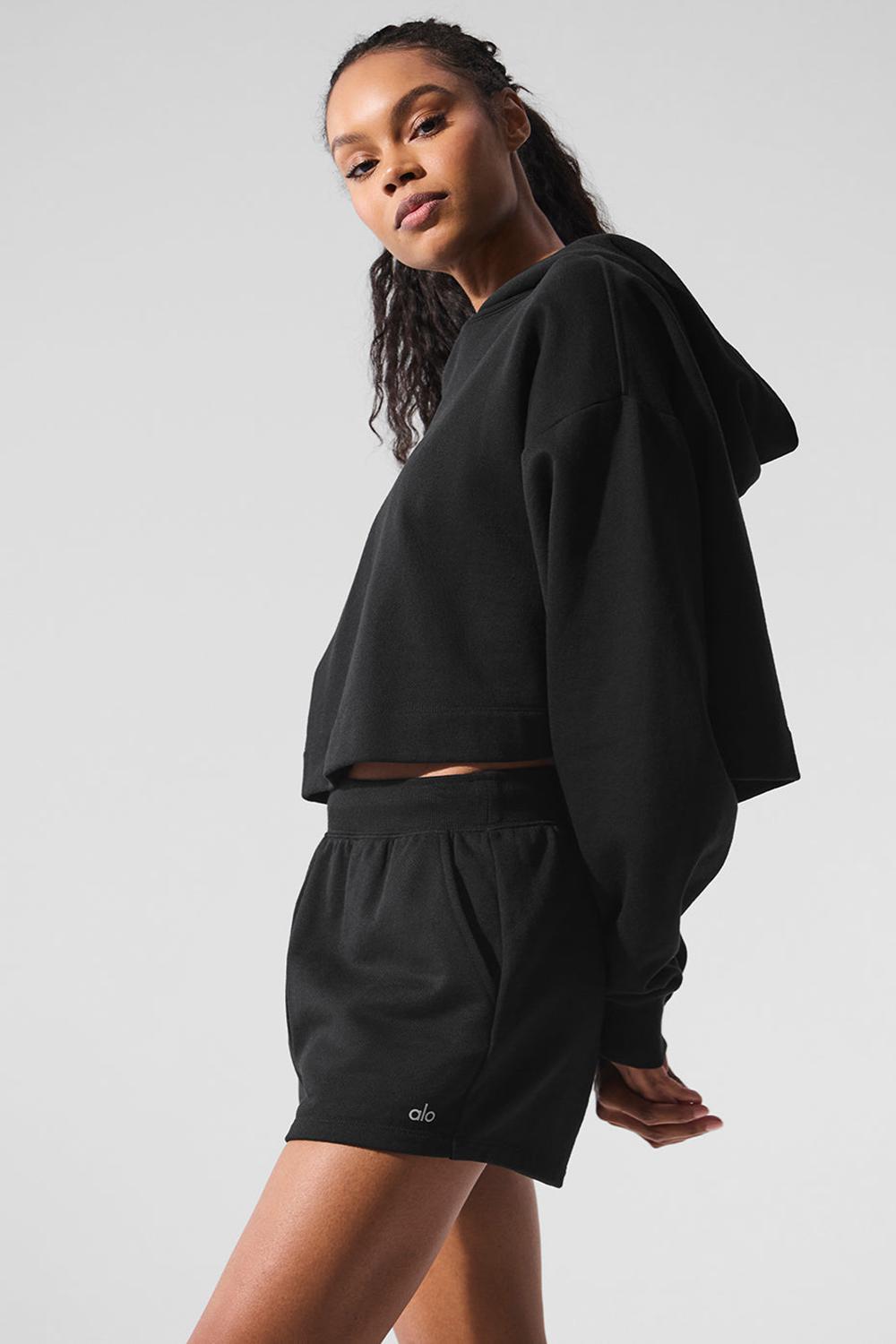 Sudadera con Capucha Alo Yoga Bae Mujer Negras | España  RBXL-53861