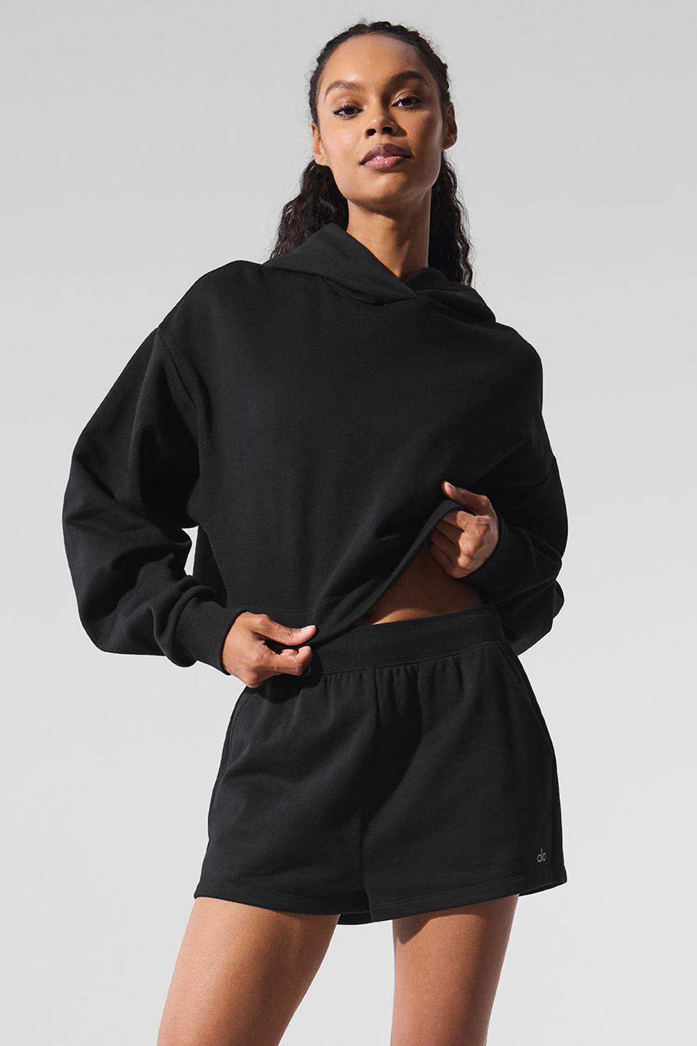 Sudadera con Capucha Alo Yoga Bae Mujer Negras | España  RBXL-53861