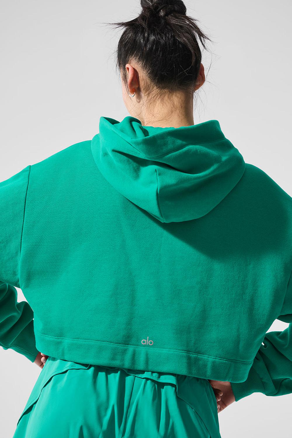 Sudadera con Capucha Alo Yoga Bae Mujer Verde | España  ZFWX-17283