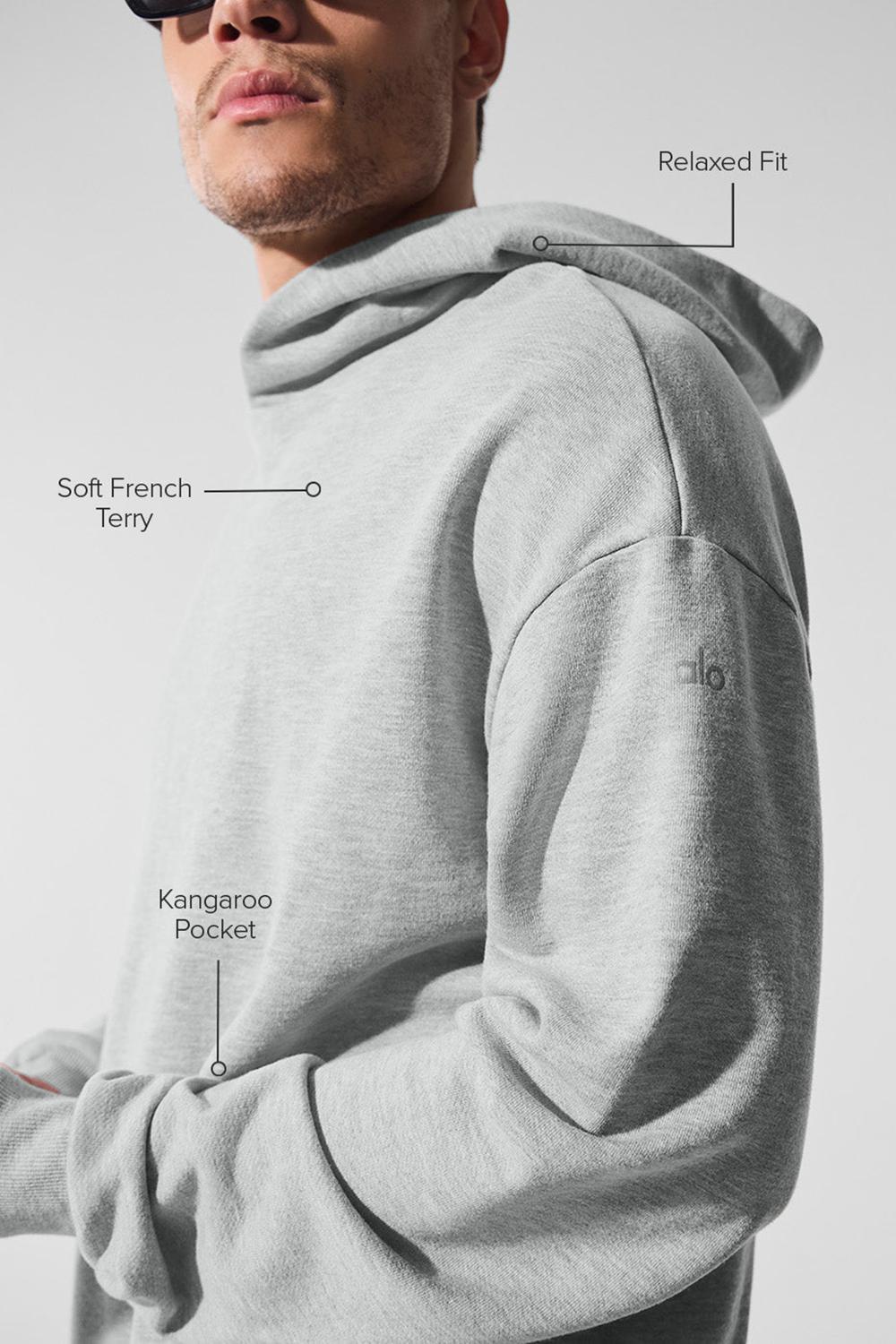 Sudadera con Capucha Alo Yoga Chill Hombre Gris | España  FYJT-03574