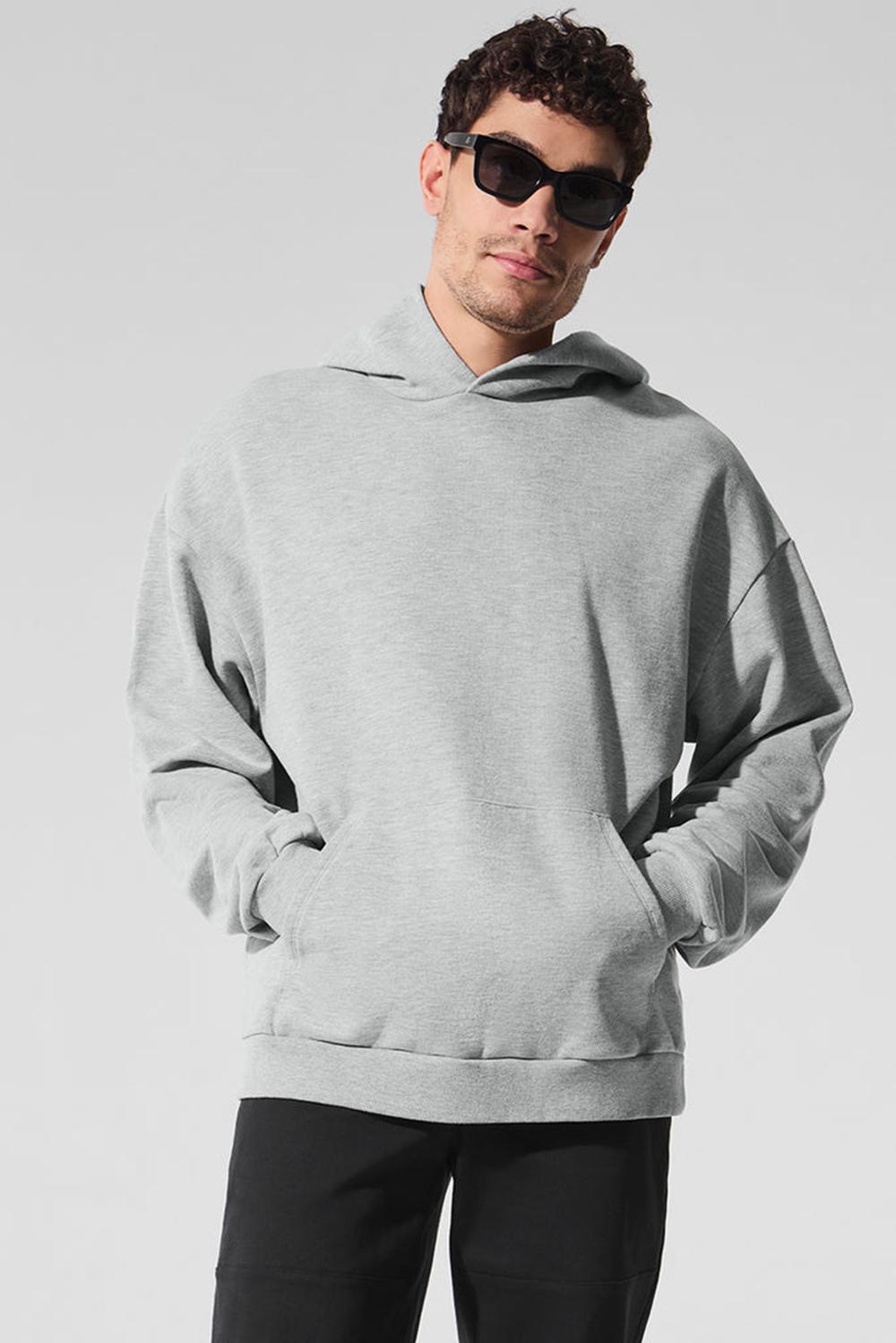 Sudadera con Capucha Alo Yoga Chill Hombre Gris | España  FYJT-03574